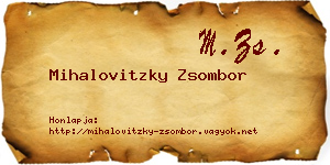 Mihalovitzky Zsombor névjegykártya